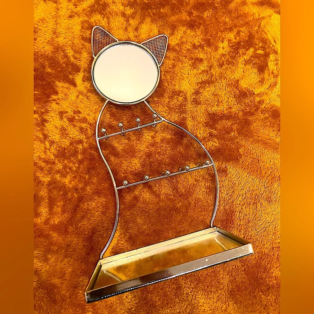 Cat-Shaped Gold Jewelry Holder - NWOT, 12”